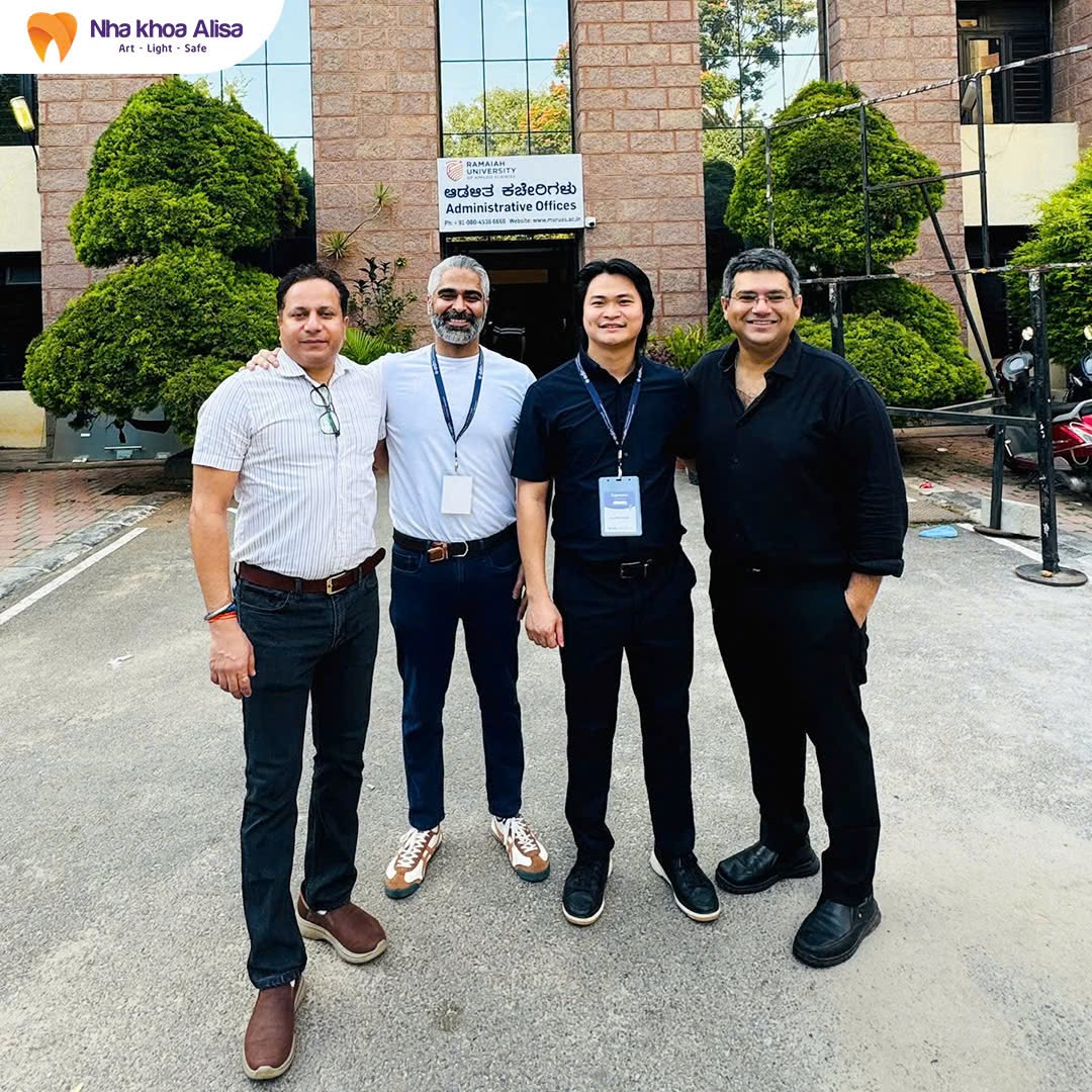 Dr. Chuyen with international dental colleagues in Phnom Penh